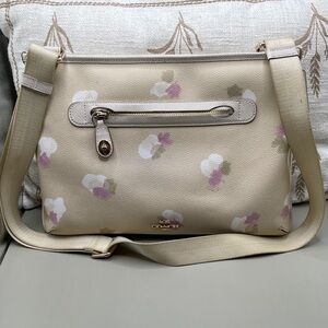 Coach Beige Floral Crossbody Bag
